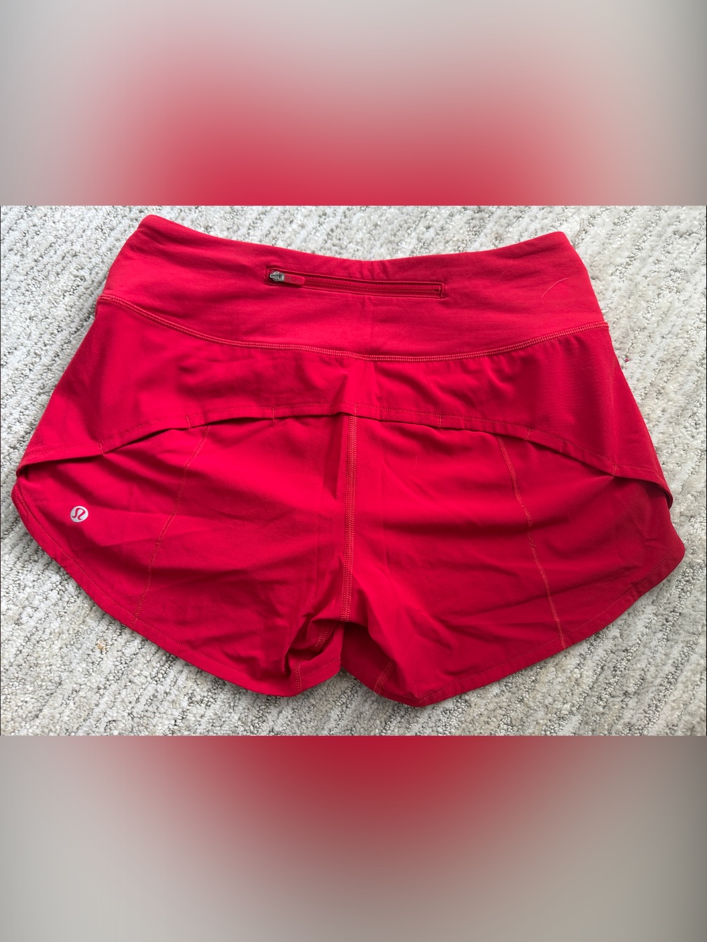 lululemon athletica Red Athletic Running Shorts - Picture 3 of 4